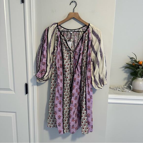 NWT Rhode Purple Floral Long Sleeve Mini Dress XS - Picture 11 of 14